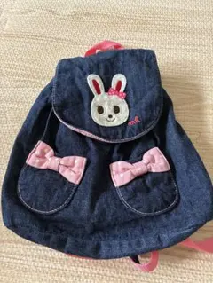 Miki house ミキハウス デニムリュック うさぎ刺繍