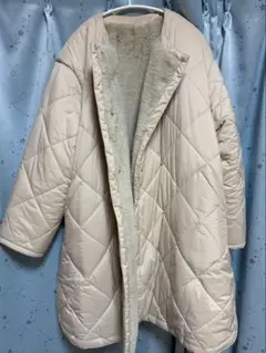 ミラオーウェン / リバーシブルキルティングファーコート