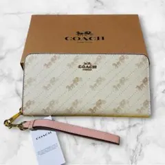 大特価❤️COACH❣️ロゴプリント 長財布 クリーム