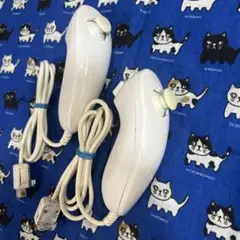 任天堂Wii ヌンチャク　コントローラー　動作確認済み　白　2個セット ①