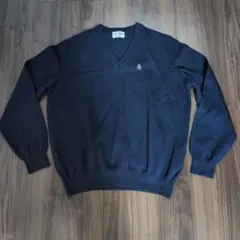 マンシング　Grand Slamウール　 ネイビー Vネックセーター４サイズ美品