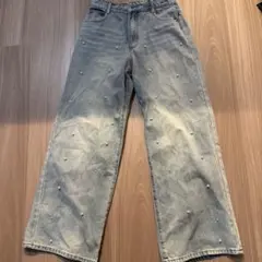 ビジュー付きデニム