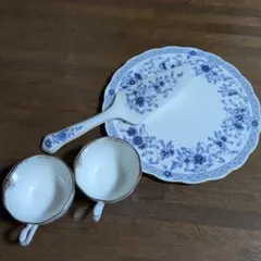 ナルミチャイナ　ケーキ皿 サーバー カップ❌️2　セット
