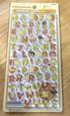【正規品】ボンボンドロップシール　文字　ポムポムプリン