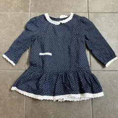 ラルフローレン ネイビー レース ワンピース 12m