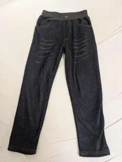 ストレッチデニム長ズボン 裏起毛