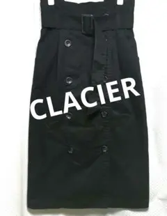 CLACIER　トレンチペンシルスカート　ブラック