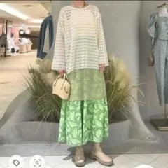 新品　Ameri　アメリEVELYN LACE SKIRT　スカート　グリーン