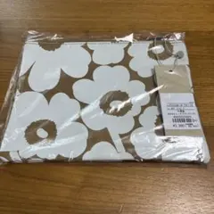 marimekko マリメッコ　ウニッコ　花柄ポーチ　ブラウン