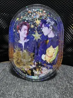 肖戦 王一博 非常に手の込んだ手帳特殊加工テープを貼り重ねた、レジンの置物