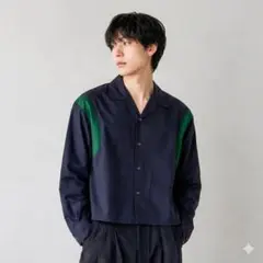 FACTOTUM オープンカラーシャツ 短丈 ボックスシルエット レーヨンのサムネイル