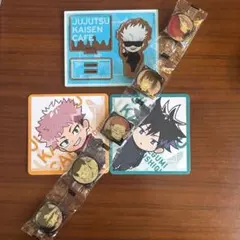 呪術廻戦 コースター ピンバッジ　アクスタセット