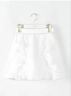 evelyn ツイードフリルSK スカート ホワイト