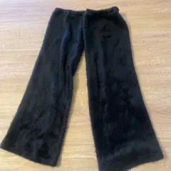 黒いファー風ロングレッグウォーマー