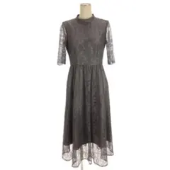 【美品】AIMER エメ　パーティードレス　ロングワンピース　Aライン　総レース