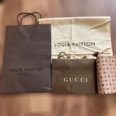 LOUIS VUITTON & GUCCI ショップ袋セット - メルカリ