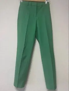 PLUS STYLE リネンブレンド　スティックパンツ　スラックス ボトムス