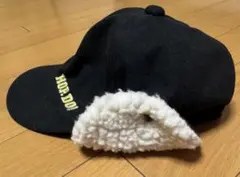 HOP DO! 耳あて付き黒キャップ