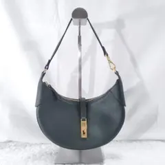 極美品✨ポロバイラルフローレン　ワンショルダー　ハーフムーン　グリーン×ゴールド