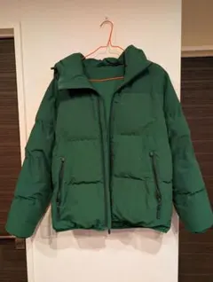 【GU/ジーユー】 ダウンジャケット グリーン フード付き Sサイズ