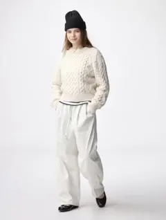 K*O様 GU バレルレッグプルオンパンツ　off-white XL