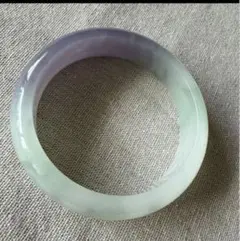 紫翡翠 薄紫 透明感 氷種 天然石 バングル 58mm - メルカリ