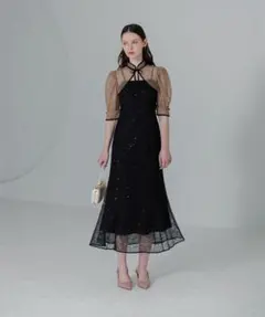 スパンコールボタニカルマーメイドボレロ2WAYワンピースドレス結婚式