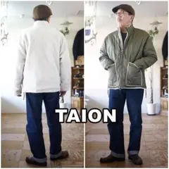 TAION タイオン　ミリタリー　リバーシブル　ハイネック ダウンジャケットL