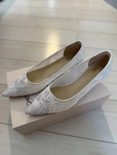 レース　ブライダルシューズ　ウェディングシューズ