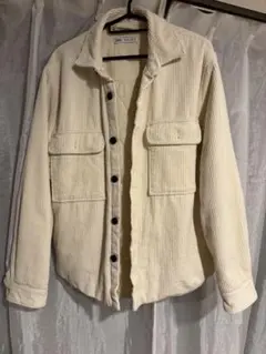 ZARA アイボリー コーデュロイジャケット S