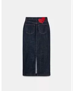 タグ付き新品★ZARAのZ1975ミディ丈デニムスカート★XSサイズ★ブルー色