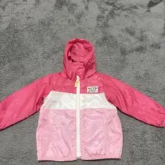ピンク フード付き軽量ジャケット