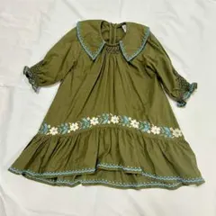 apolina ワンピース　刺繍　2-3y