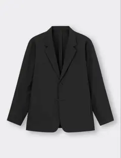 1回着 GU ナイロンストレッチジャケット セットアップ ブラック XXL