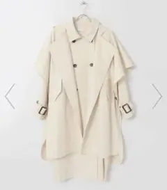 kbf 3WAYレイヤードコート　アイボリー