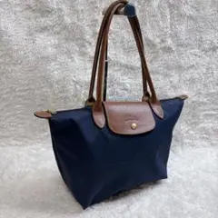 人気✨正規品/A4可能】ロンシャン トートバッグ プリアージュ 紺色 肩 