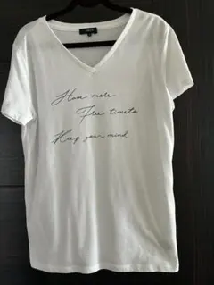 コムサイズム　ホワイトTシャツ Vのサムネイル
