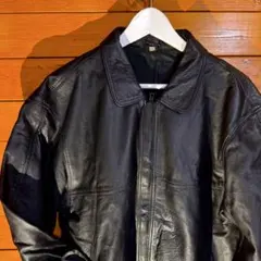 ‘本革　‘80s イタリアヴィンテージ革ジャン　XL オーバーサイズ