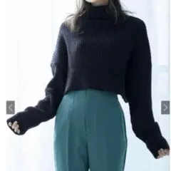 GRL＊グレイル＊タートルネッククロップド丈ニットトップス[mb1395]
