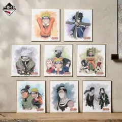 ★一番くじ NARUTO 波の国編 H賞 ミニ色紙 全8種 コンプリート