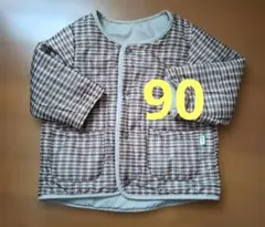 キルティングジャケット　90 アウター リバーシブル　チェック