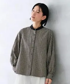 SARAH WEAR サラウェア チェックギャザースリーブシャツ - メルカリ
