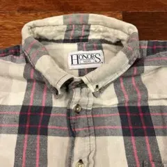 90s 古着 HONORS ボタンダウン ネルシャツ