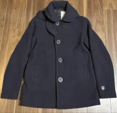 オーシバル フード付き メルトンコート ネイビー ウール サイズ0