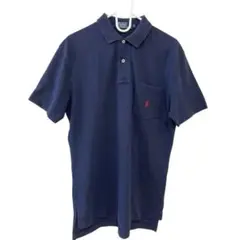 【希少ポケット付】ポロ ラルフローレン ポロシャツ S 紺 赤ポニー