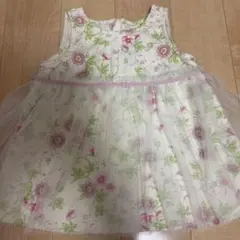 【美品】TOCCAベビー用 花柄 チュール ワンピース 80サイズ ドレスのサムネイル