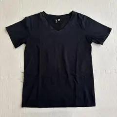DAYCLOSET Vネック 半袖Tシャツ ブラック Mのサムネイル