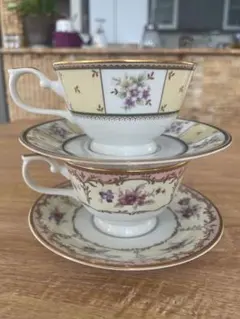 NARUMI ティーカップセット 花柄 2個