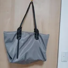 グレー ナイロン トートバッグ