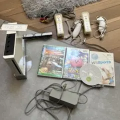 Wii本体 + リモコン2台 + ソフト4本セット